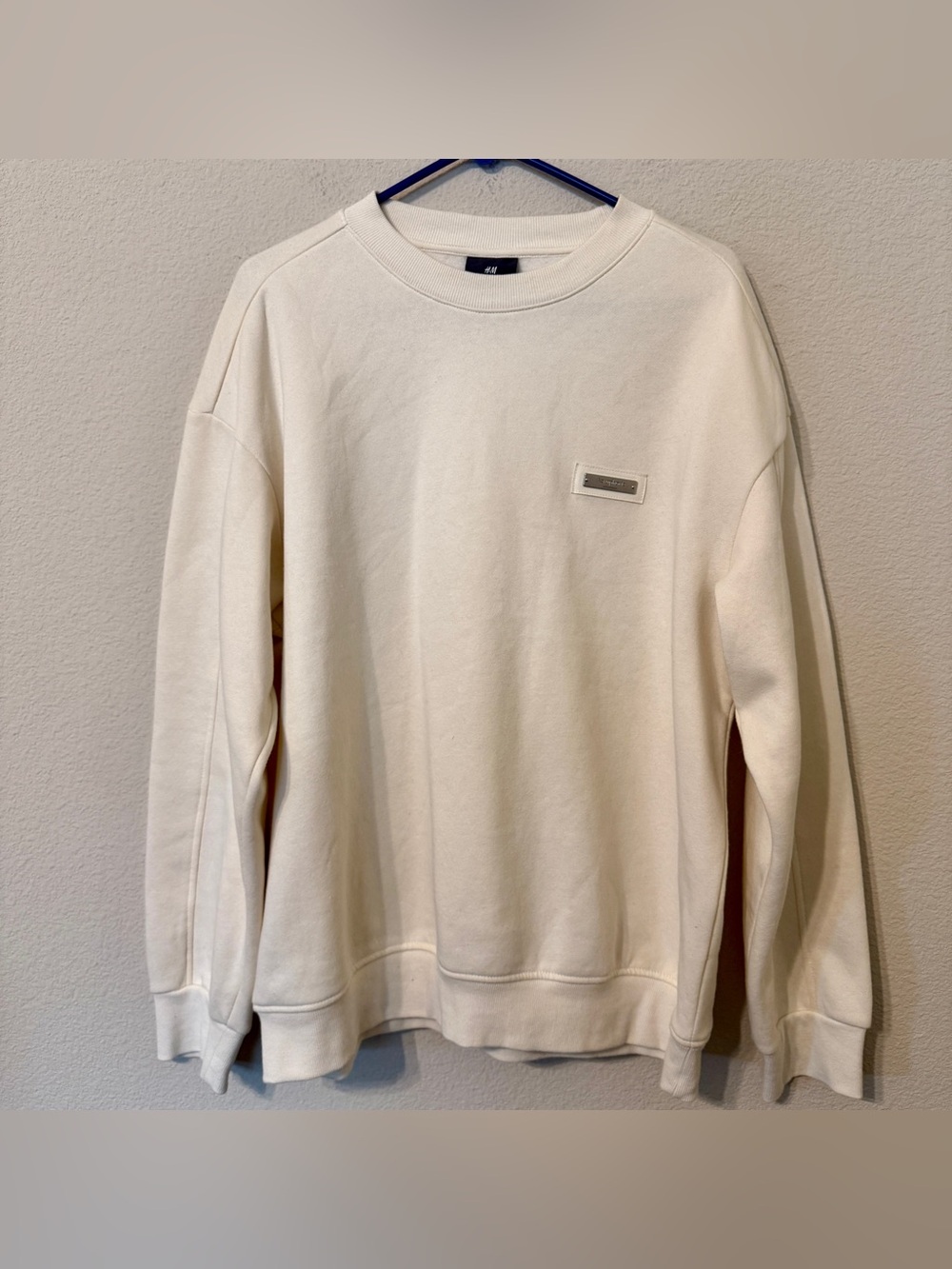 H&M Men’s Cream Relaxed Sweatshirt NWT